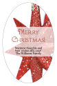 Vertical Oval Rectangle Christmas Star Christmas Labels 